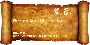 Mogyorósy Brigitta névjegykártya